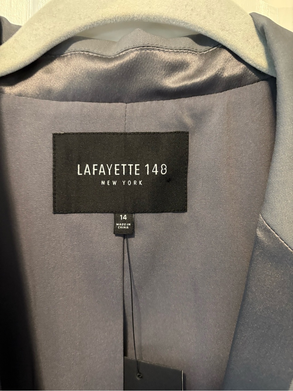NWT Lafayette 148 New York Gray Single-Button Women's Blazer wool jacket 14 new - Picture 3 of 6